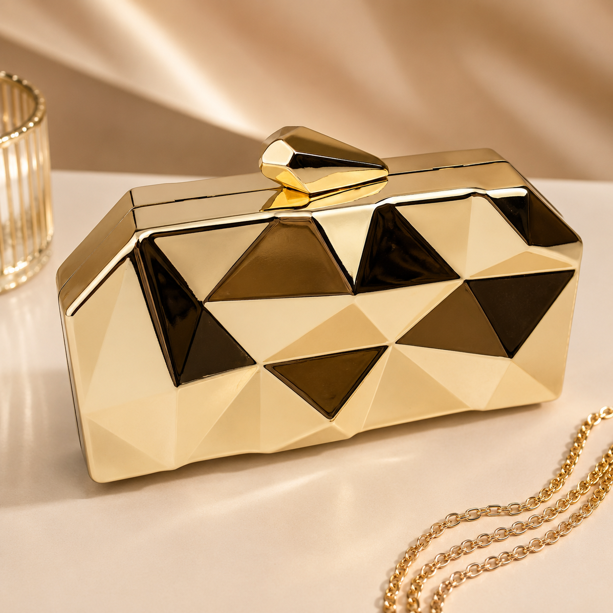 Metallic Crossbody Bag for Women with Adjustable Strap – Stylish Shoulder Handbag