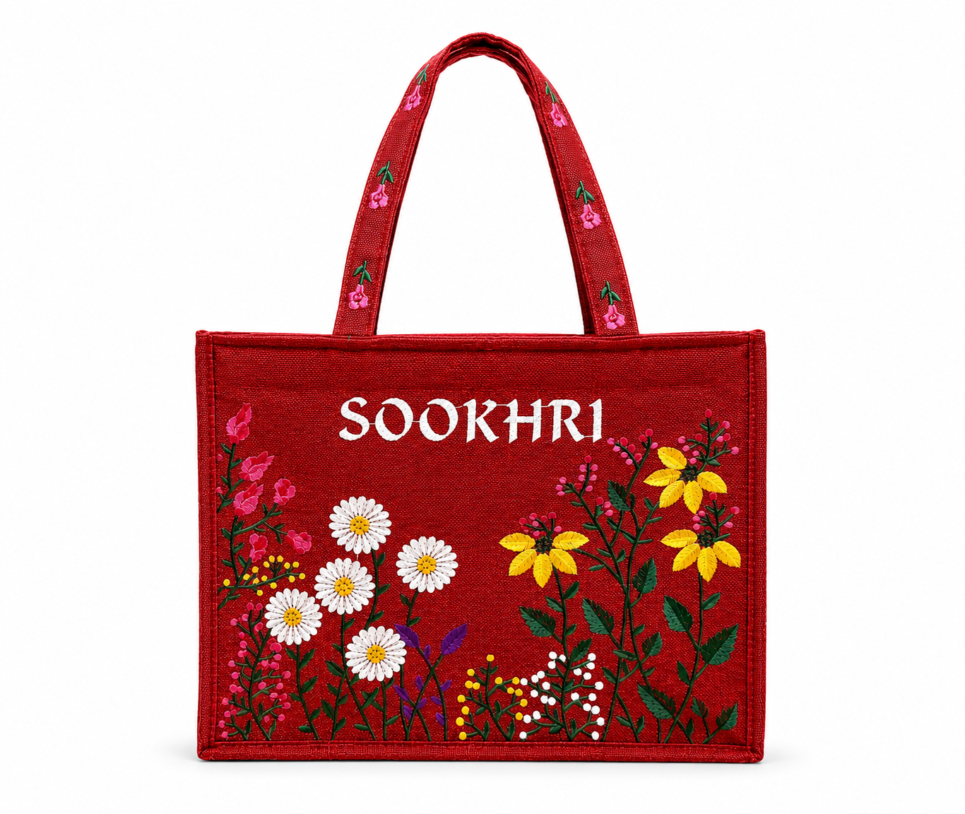 Floral Embroidered Handbag for Women