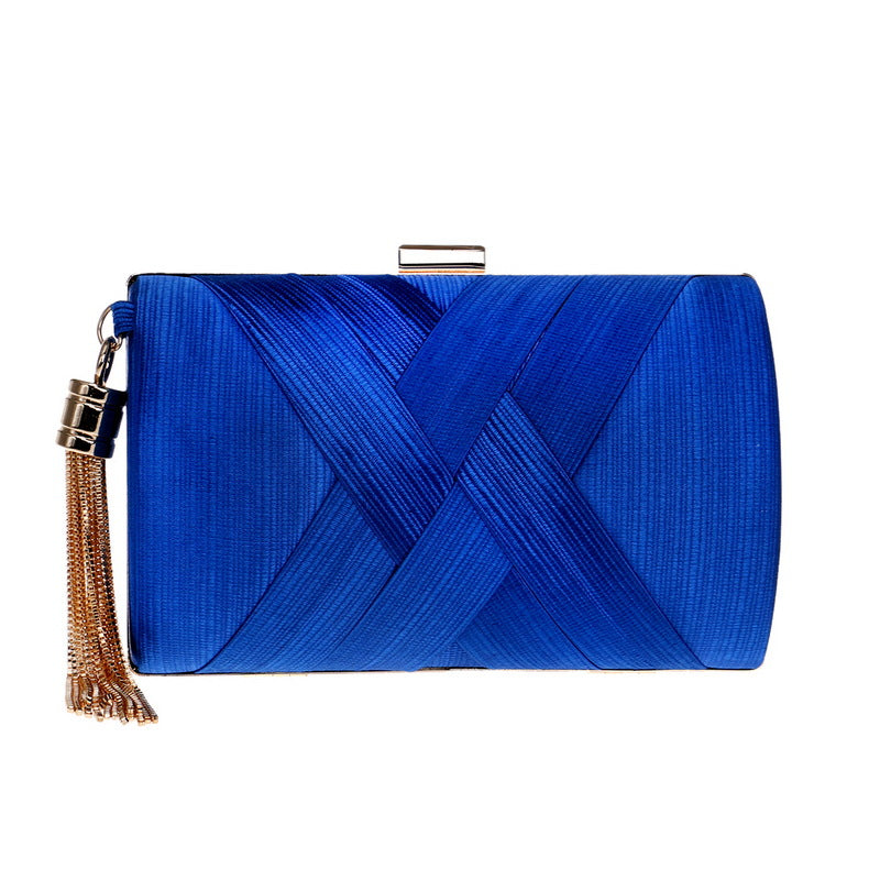 Silk Tassel Clutch for Women | Elegant Party Handbag