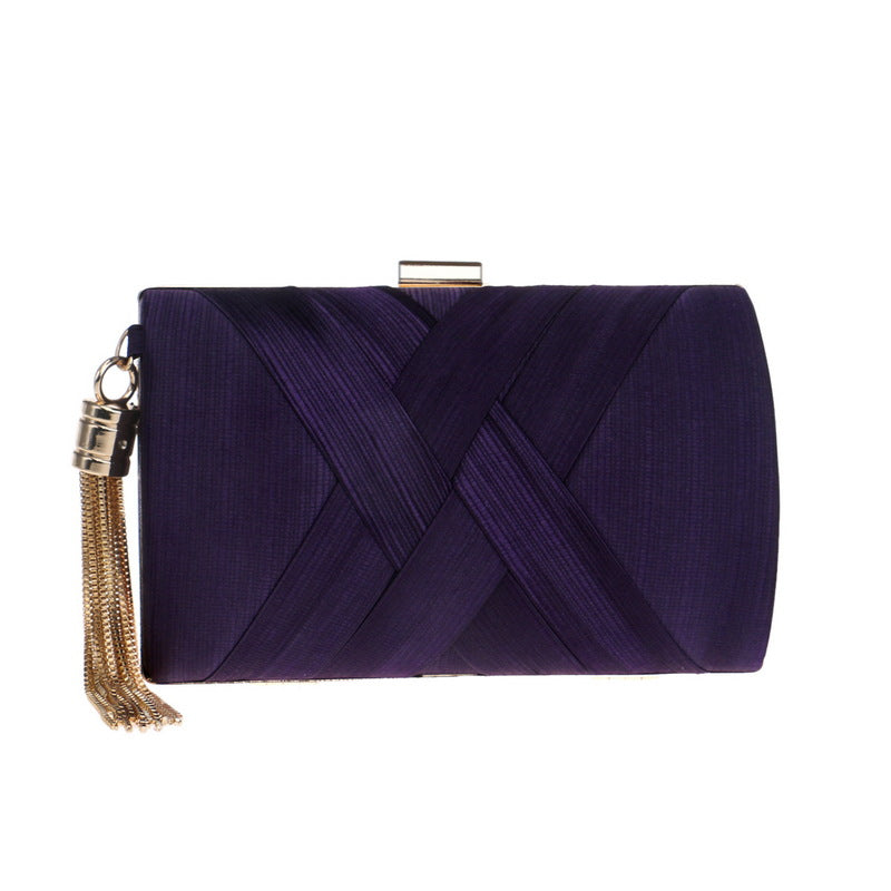 Silk Tassel Clutch for Women | Elegant Party Handbag