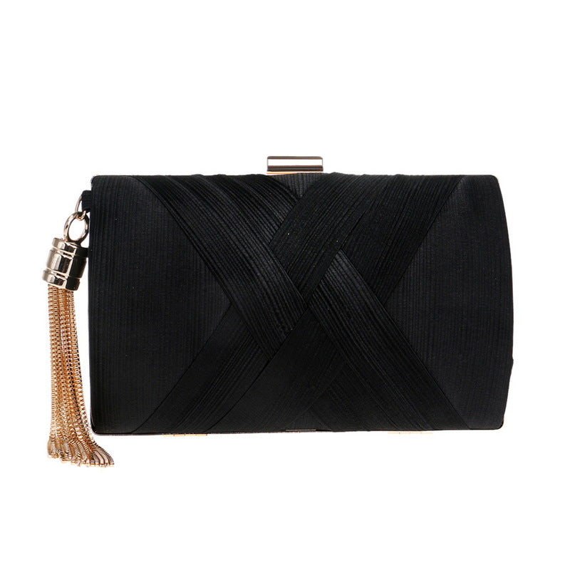 Silk Tassel Clutch for Women | Elegant Party Handbag