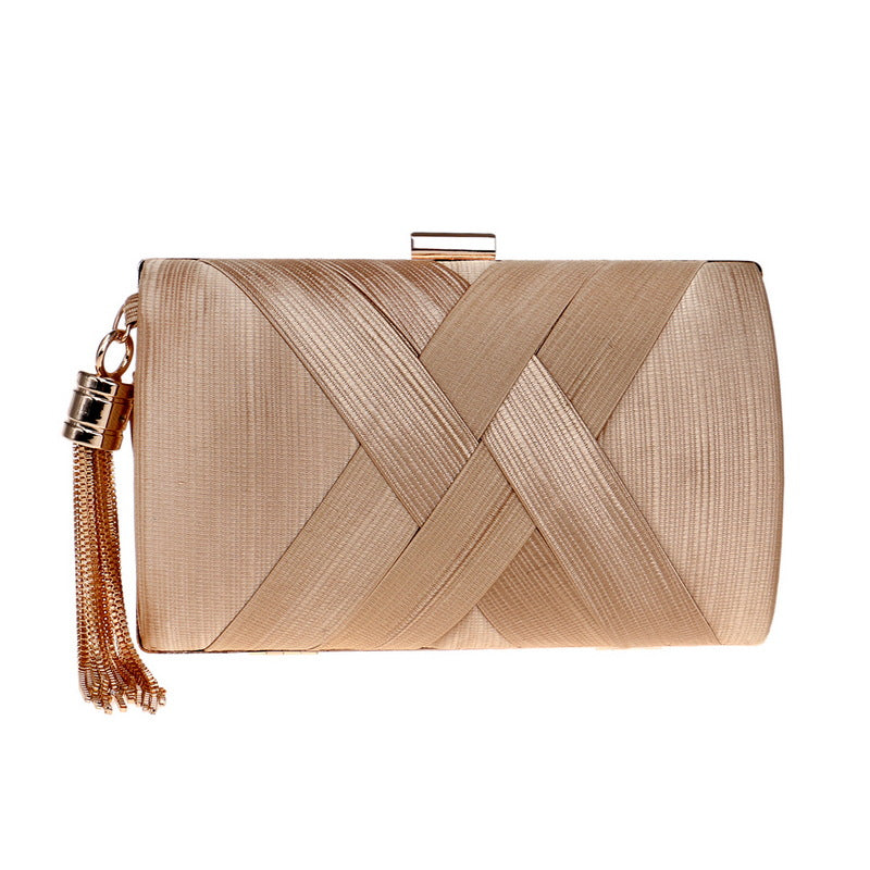 Silk Tassel Clutch for Women | Elegant Party Handbag
