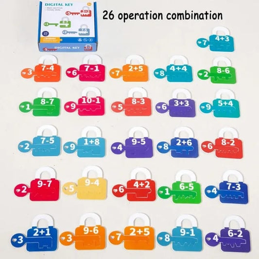 Math Lock and Key Puzzle Set for Kids