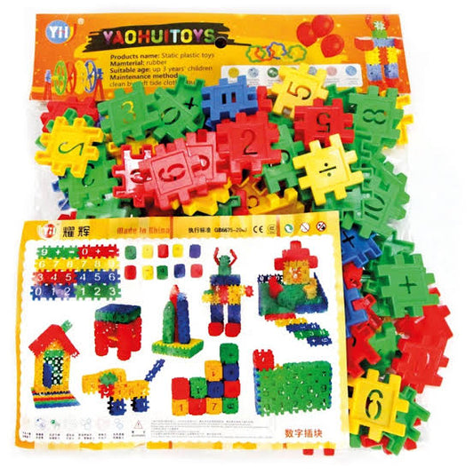 Colorful Educational Number and Shape Building Blocks for Kids