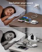 3-in-1 Wireless Charging Station with Magnetic Stand