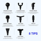 Deep Tissue Massage Gun with Brushless Motor, Type-C Fast Charging