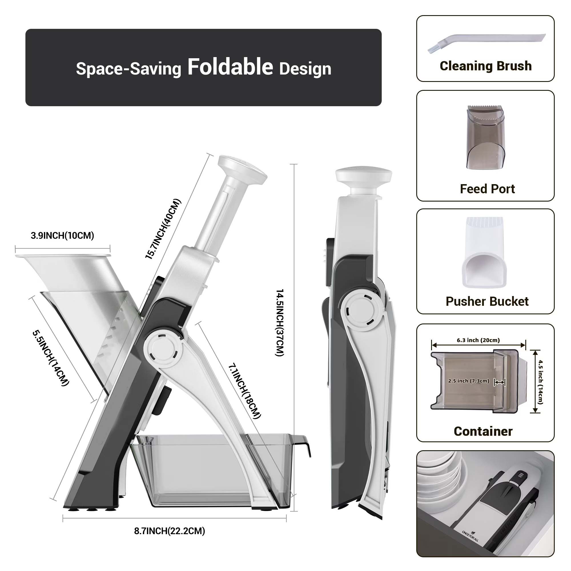 Multi-Blade Vegetable Slicer and Food Chopper