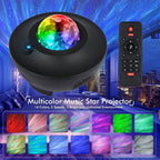 LED Galaxy Star Projector Night Light with Bluetooth Speaker