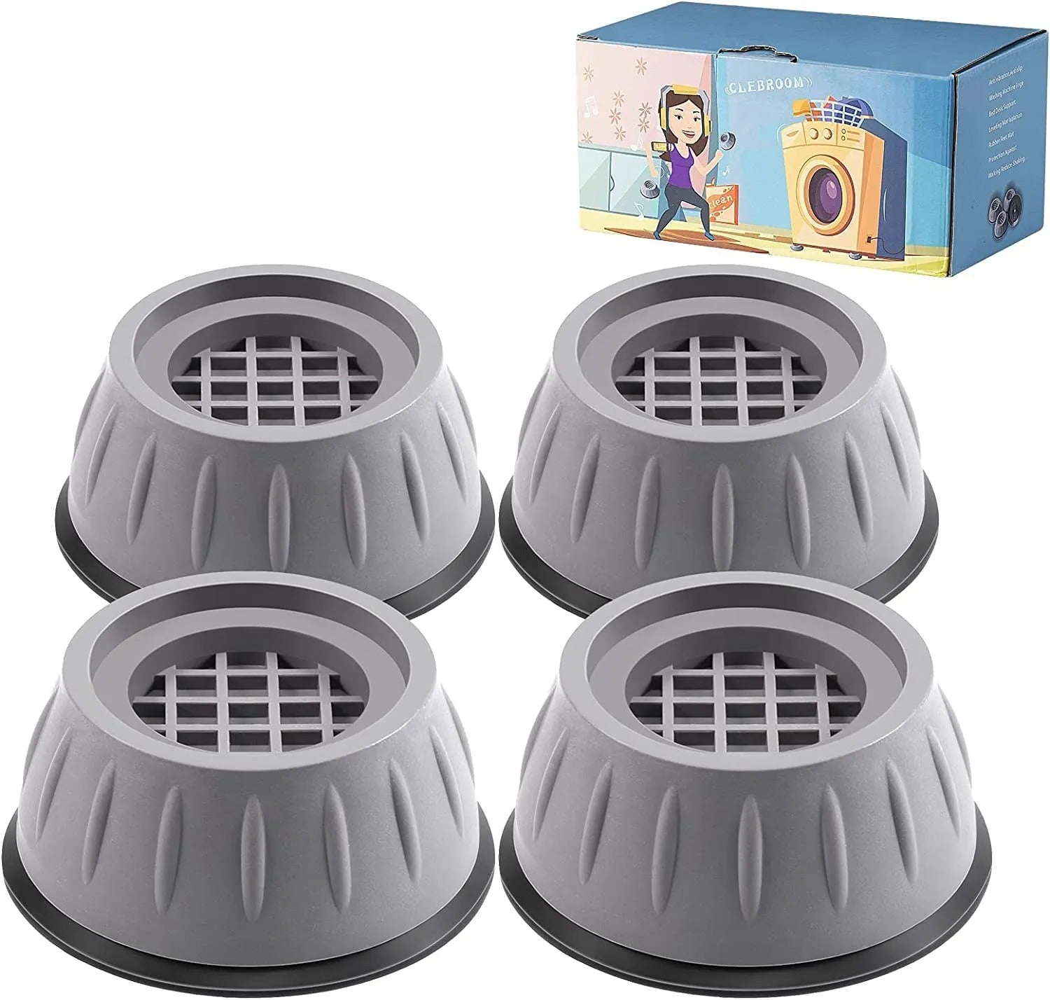 4PCS Anti-Vibration Washing Machine Foot Pads