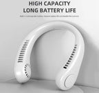 Portable Bladeless Neck Fan, Hands-Free Rechargeable Wearable Personal Fan