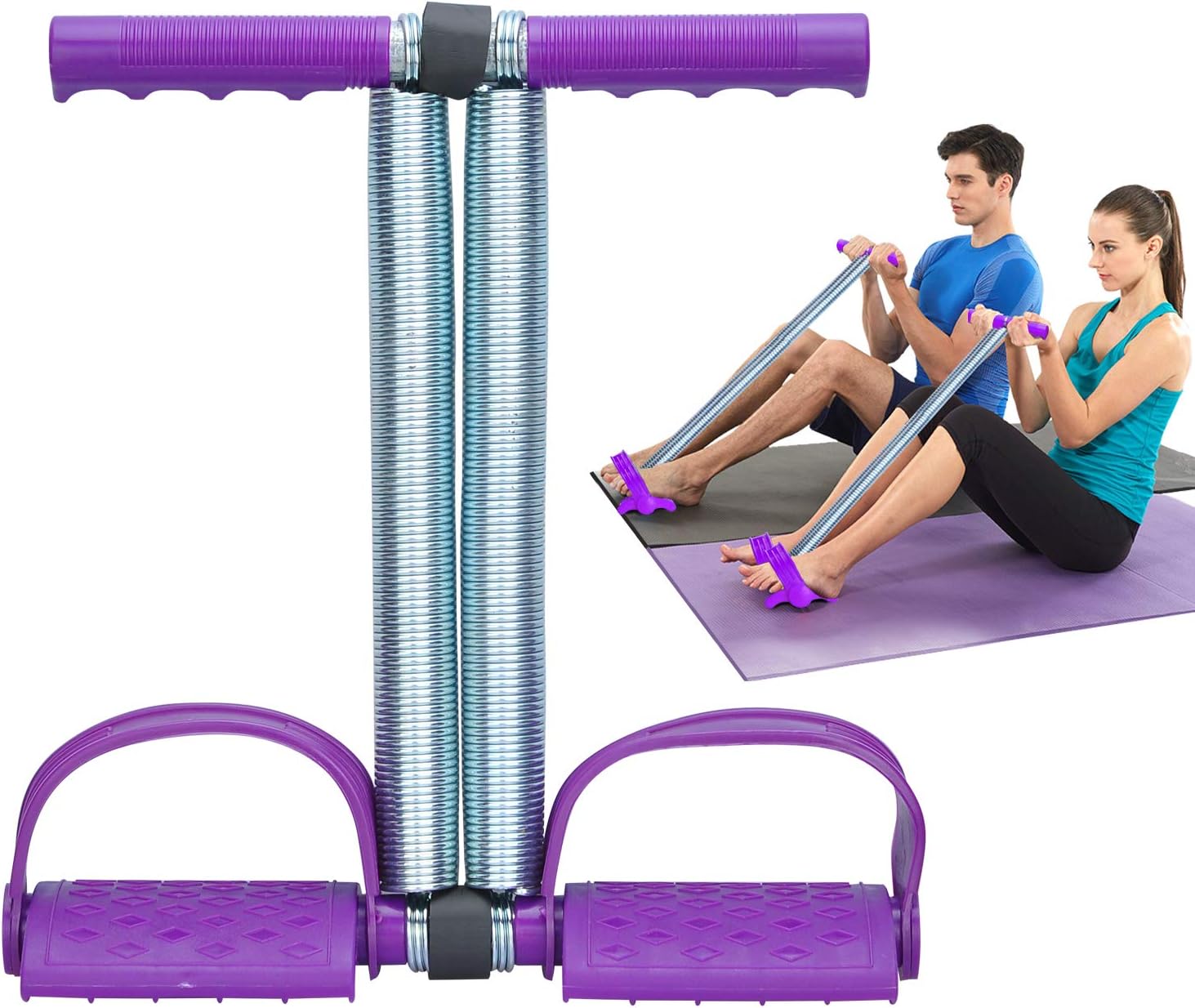 Elastic Sit-Up Pull Rope with Dual Spring Tension