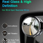 Car Blind Spot Mirror Set, 2 Pcs Round Original Glass Convex Mirrors