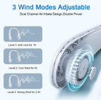 Portable Bladeless Neck Fan, Hands-Free Rechargeable Wearable Personal Fan