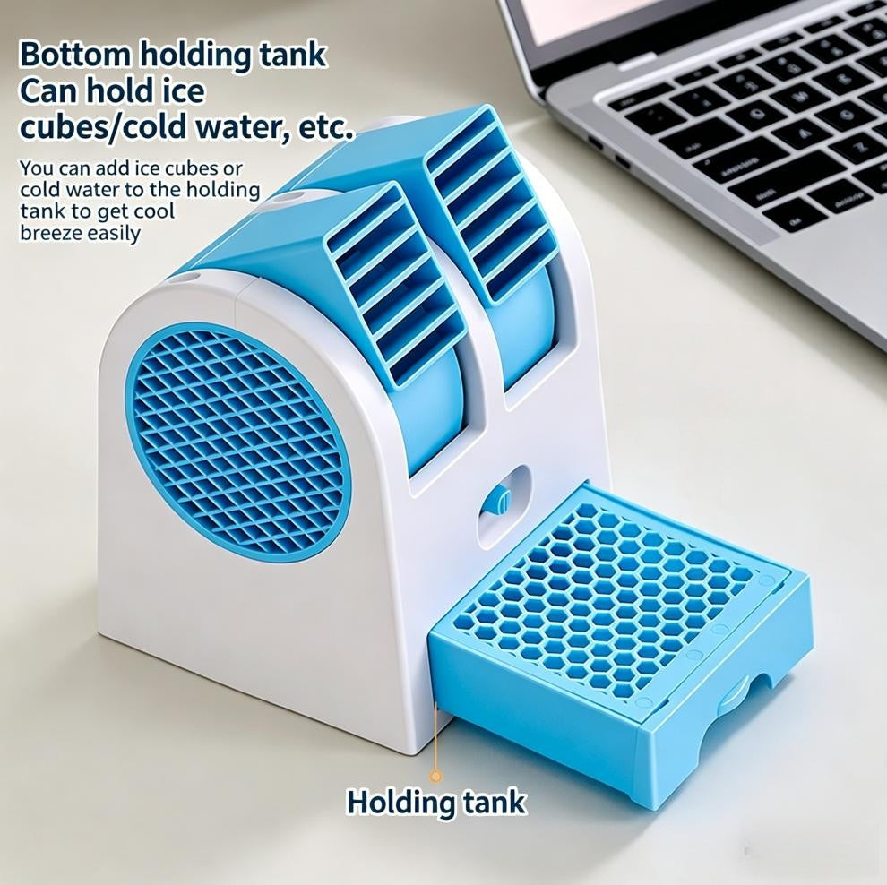 Portable USB Mini Air Cooler Fan with Water Cooling Function (Multi-Colour)