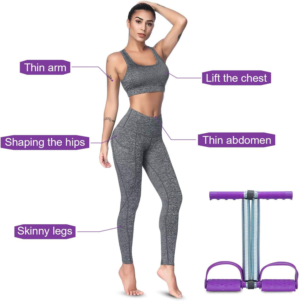Elastic Sit-Up Pull Rope with Dual Spring Tension