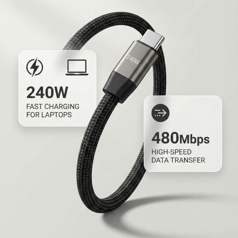 240W Type-C to Type-C Fast Charging Cable