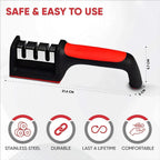 Professional Knife and Scissors Sharpener with Non-Slip Base