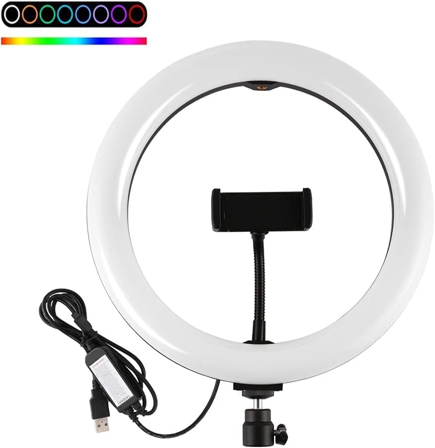 26cm LED Selfie Ring Light with Adjustable Tripod Stand