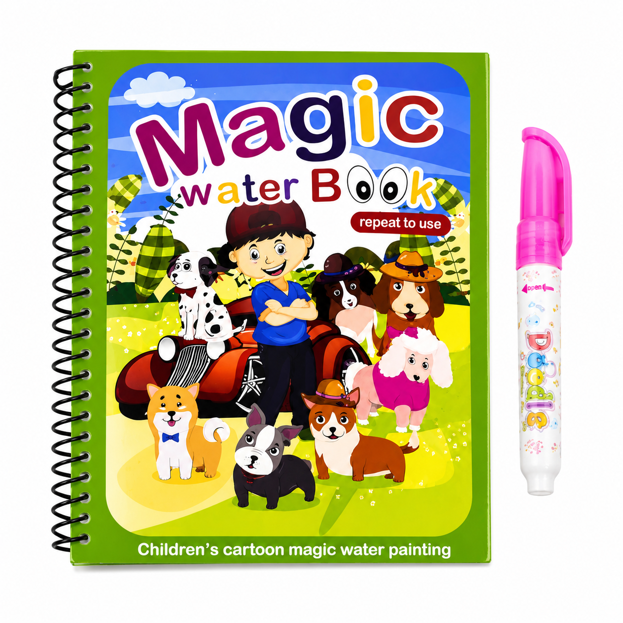 Reusable Water Drawing Magic Book for Kids Ages 2–5