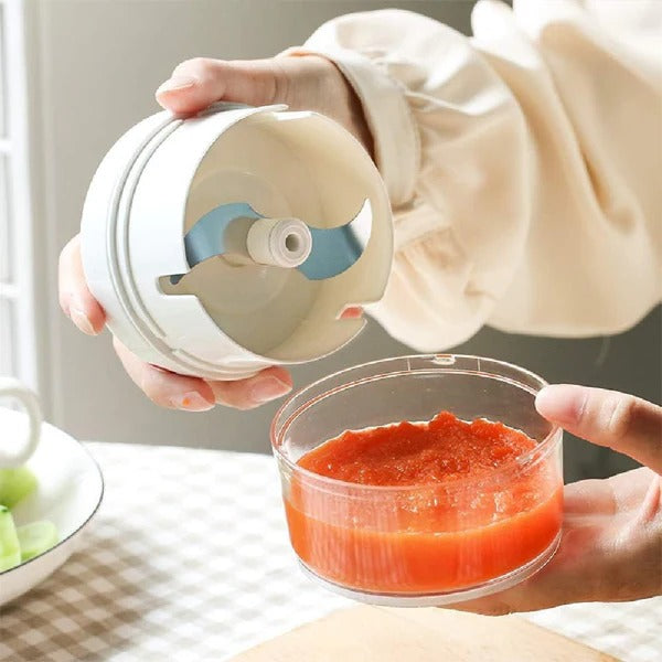 Mini Manual Garlic Chopper with Pull String