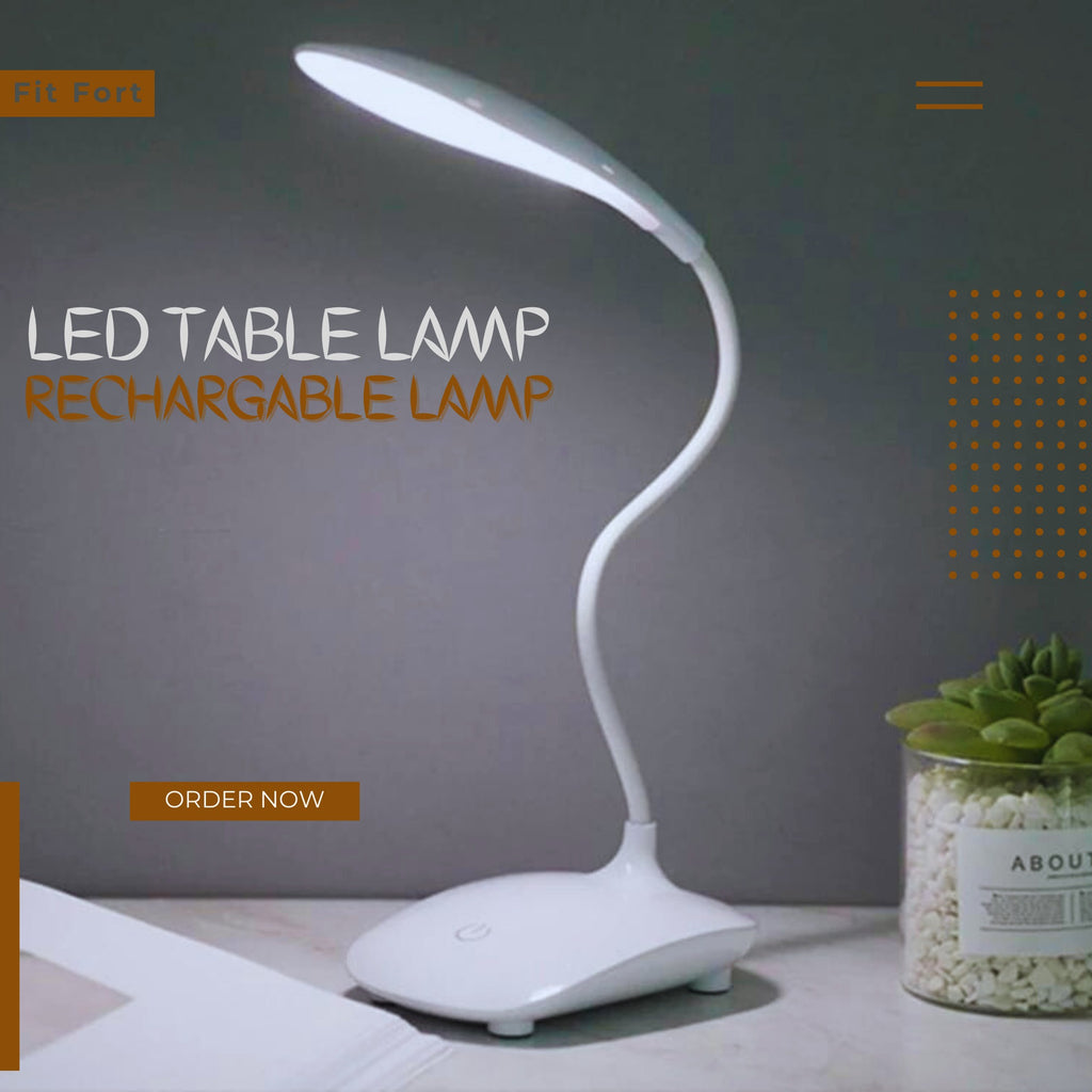 Portable 360° Adjustable LED Desk Lamp with 3 Brightness Levels